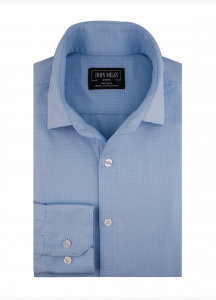 John Miles Pale Blue Shirt - Non Iron, Moisture Wicking, 4 Way Stretch, Easy Care and Australian Made