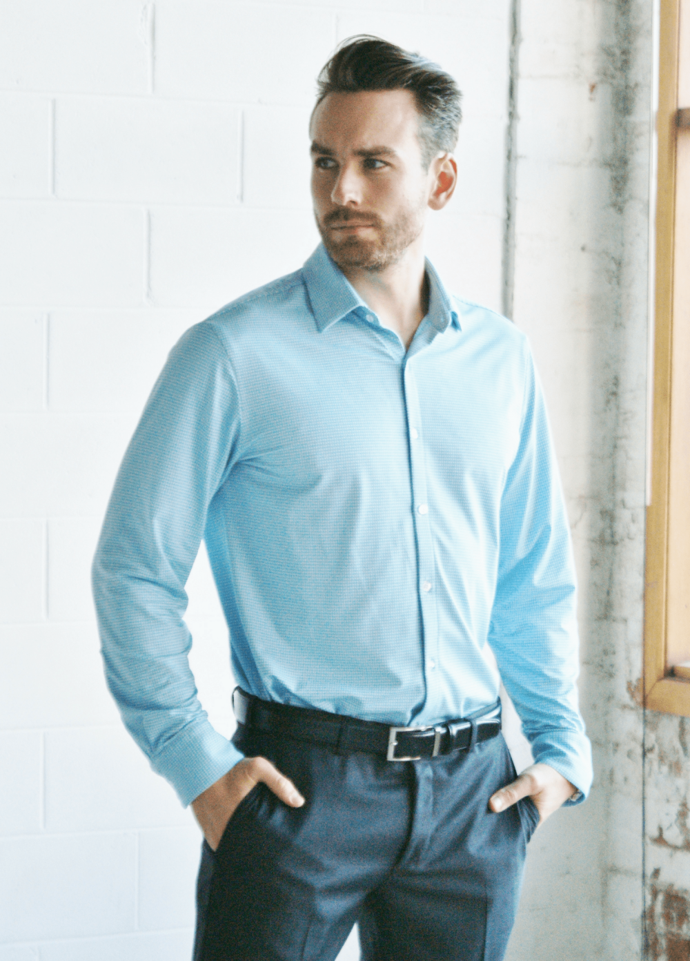 John Miles Pale Blue Shirt - Melbourne Made