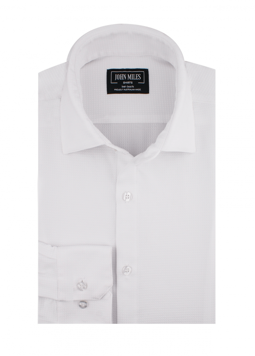 John Miles White Performance Dress Shirt